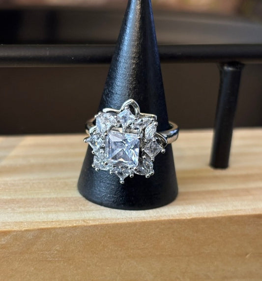 Bague Anti-Stress "Fleur Strass"