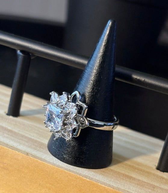 Bague Anti-Stress "Fleur Strass"